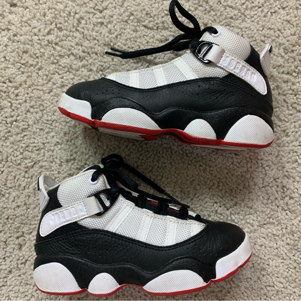 Nike Kids Black White Red Sneakers